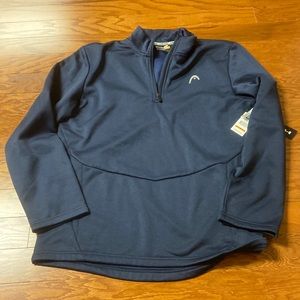 New Men’s M Head Navy Blue half zip pullover.